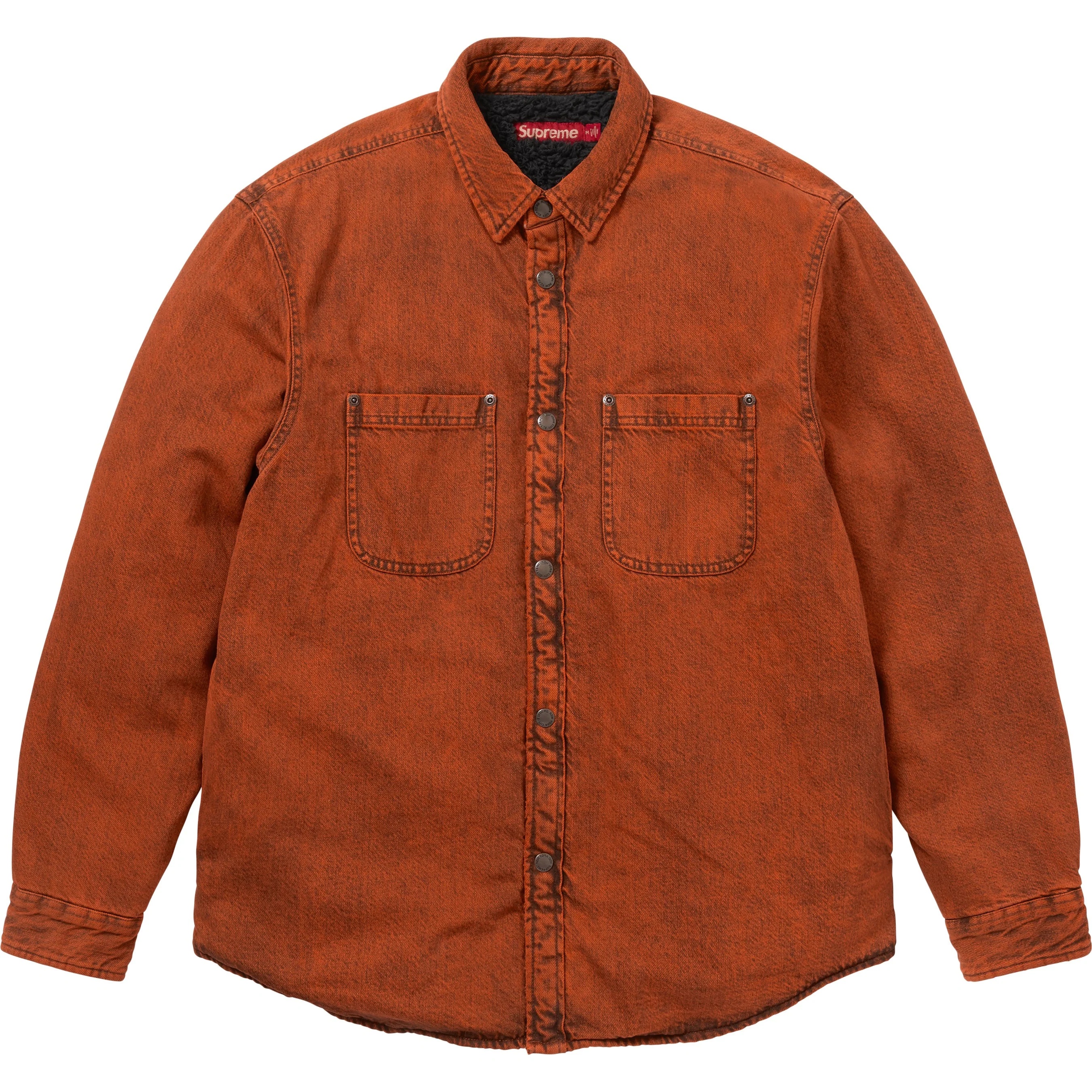 Shearling Lined Denim Work Shirt view 16